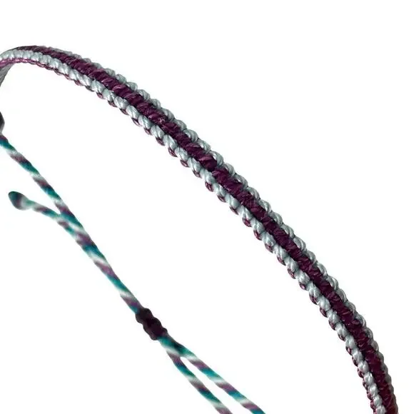 4Ocean Sperm Whale Beaded Bracelet Purple Teal Aqua with Gift Bag - Picture 5 of 6